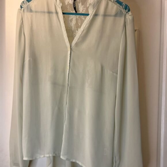 Sheer Button Up Blouse - Picture 1 of 2